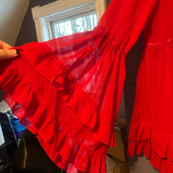 Sugar Thrillz Scarlet Sheer Top large - Picture 3 of 4